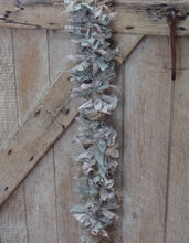 Load image into Gallery viewer, Farmhouse Beach Glass Burlap Lighted Rag Garland