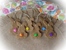 Load image into Gallery viewer, Cinnamon Sparkle Bunnies with Bright Puffs~Ornaments