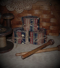 Load image into Gallery viewer, Homespun Jelly Roll~Americana Collection~Primitives~Primitive~Farmhouse~Raggy~Wreaths~Accents~Quilts~Samplers~Bundles~Rustic
