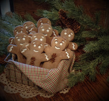 Load image into Gallery viewer, Primitive Rustic Farmhouse Faux Gingerbread Men Cookies~Christmas Tiered Tray Bowl Fillers~Christmas Ornies Decor~Christmas Tree Tucks~
