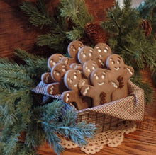 Load image into Gallery viewer, Primitive Rustic Farmhouse Faux Gingerbread Men Cookies~Christmas Tiered Tray Bowl Fillers~Christmas Ornies Decor~Christmas Tree Tucks~
