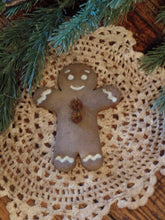 Load image into Gallery viewer, Primitive Rustic Farmhouse Faux Gingerbread Boy &amp; Girl Set~Cookies~Christmas Tiered Tray Bowl Fillers~Christmas Ornies~Christmas Tree Tucks~
