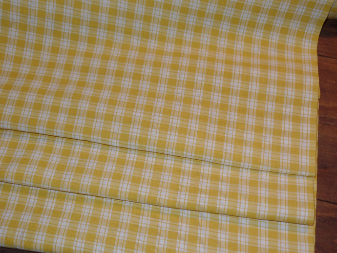 Homespun Cotton Fabric~Sunshine Yellow Plaid~Rustic Farmhouse Primitive~Rag Quilting~Wreaths~Bows~Swags~Garlands~Cut Fabric by the Yard~