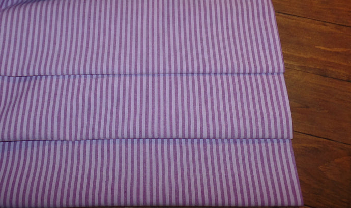 Homespun Cotton Fabric~Grape Purple Stripe~Rustic Farmhouse Primitive~Rag Quilting~Wreaths~Bows~Swags~Garlands~Cut Fabric by the Yard~