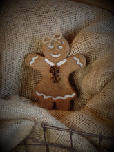 Load image into Gallery viewer, Primitive Rustic Farmhouse Faux Gingerbread &quot;Girl&quot; Cookie~Christmas Tiered Tray Bowl Fillers~Christmas Ornies Decor~Christmas Tree Tucks~
