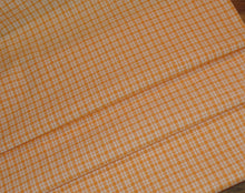 Load image into Gallery viewer, Homespun Cotton Fabric~Melon Orange Mini Plaid~Rustic Farmhouse Primitive~Rag Quilting~Wreaths~Bows~Swags~Garlands~Cut Fabric by the Yard~
