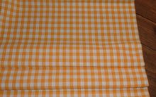 Load image into Gallery viewer, Homespun Cotton Fabric~Melon Orange Mini Buffalo Check~Rustic Farmhouse Primitive~Rag Quilting~Wreath~Bow~Swag~Garland~Cut Fabric by Yard~
