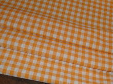 Load image into Gallery viewer, Homespun Cotton Fabric~Melon Orange Mini Buffalo Check~Rustic Farmhouse Primitive~Rag Quilting~Wreath~Bow~Swag~Garland~Cut Fabric by Yard~
