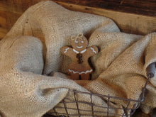 Load image into Gallery viewer, Primitive Rustic Farmhouse Faux Gingerbread &quot;Girl&quot; Cookie~Christmas Tiered Tray Bowl Fillers~Christmas Ornies Decor~Christmas Tree Tucks~
