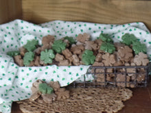 Load image into Gallery viewer, Primitive Rustic Farmhouse St. Patrick&#39;s Day Cinnamon Sparkle Shamrocks~Tiered Tray Bowl Fillers~Sparkle Cinnamon Salt Dough Primitive
