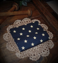 Load image into Gallery viewer, Homespun Fabric~Navy Star Homespun Fabric by the Yard~Primitive~Farmhouse~Rustic~Raggy Quilt Fabric~Garlands~Wreaths~Bows
