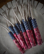 Load image into Gallery viewer, Primitive 4th of July Firecrackers~Farmhouse Americana Bowl Fillers~Rustic &quot;Boom Sticks&quot;~July 4th Tiered Tray Decor~Primitive Summer Decor
