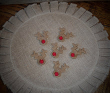 Load image into Gallery viewer, Primitive Rustic Farmhouse Christmas Reindeer Bowl Fillers~Rudolph Red Nose Sparkle~Lightly Scented Cinnamon Ornies~Rustic Chrismas Home~
