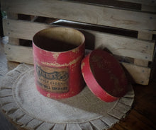 Load image into Gallery viewer, Primitive Distressed Aged Grungy Red Apple Cider Mill Pantry Boxes~Farmhouse Rustic Stacking Boxes~Deep Muted Red~Aged Grungy Pantry Label~
