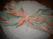 Load image into Gallery viewer, Rustic Farmhouse Easter Homespun Fabric Strips~Carrot Patch Collection~Garlands Wreaths Swags Bows~Primitive Tree~Rustic Easter Basket
