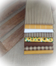 Load image into Gallery viewer, Sunflower Collection Homespun Fabric~Farmhouse Rustic Primitive Country Cotton Fabric~Rag Quilts~Wreaths~Bows~Garlands~Plaids~Checks~Stripes
