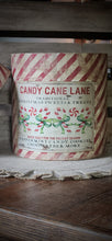 Load image into Gallery viewer, Primitive Distressed Aged Grungy Christmas Nesting Pantry Boxes~Farmhouse Rustic Stacking Boxes~Red Candy Cane Stripe~Green Bows~Peppermint~
