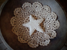 Load image into Gallery viewer, Primitive Rustic Farmhouse Faux Sparkle Star Cookies~4th of July Patriotic Bowl Fillers~Red~Blue~Cream~Brown~Cinnamon Salt Dough Ornies~
