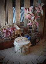 Load image into Gallery viewer, Primitive Americana Farmhouse 4th of July~Tattered Faux Firecrackers~Pinwheels~
