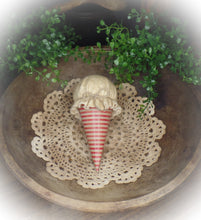 Load image into Gallery viewer, Adorable Rustic Farmhouse Americana Faux Ice Cream Cone July 4th Bowl Filler~
