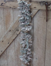 Load image into Gallery viewer, Farmhouse Beach Glass Burlap Lighted Rag Garland
