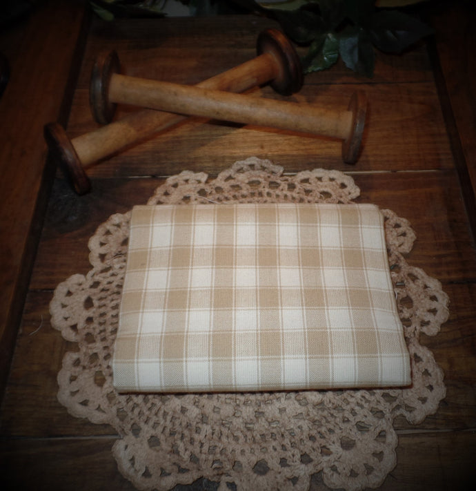 Cream Check Homespun Fabric~