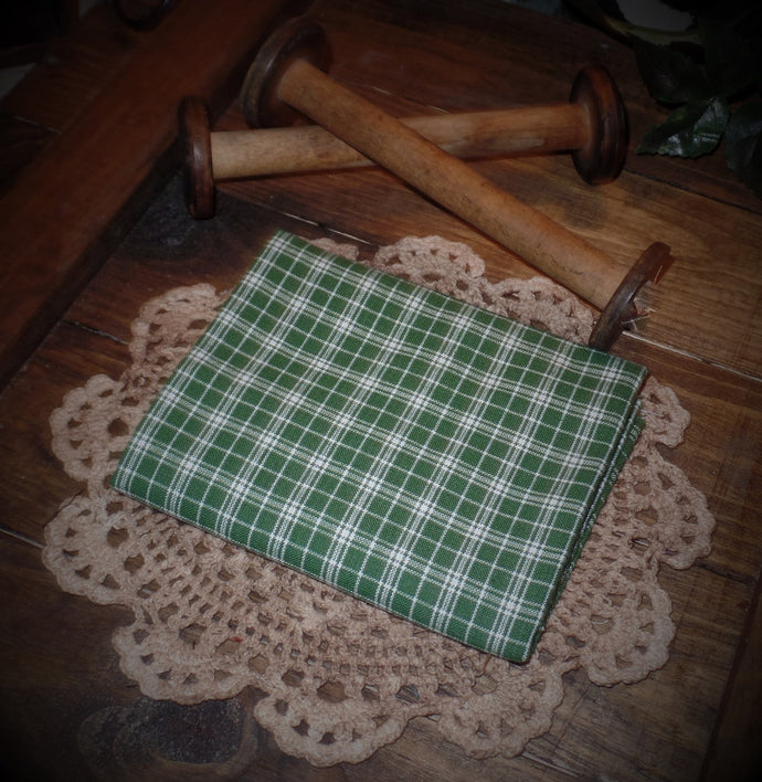 Green Ivy Plaid Homespun Fabric~