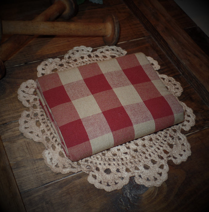 Red Buffalo Check Homespun Fabric~