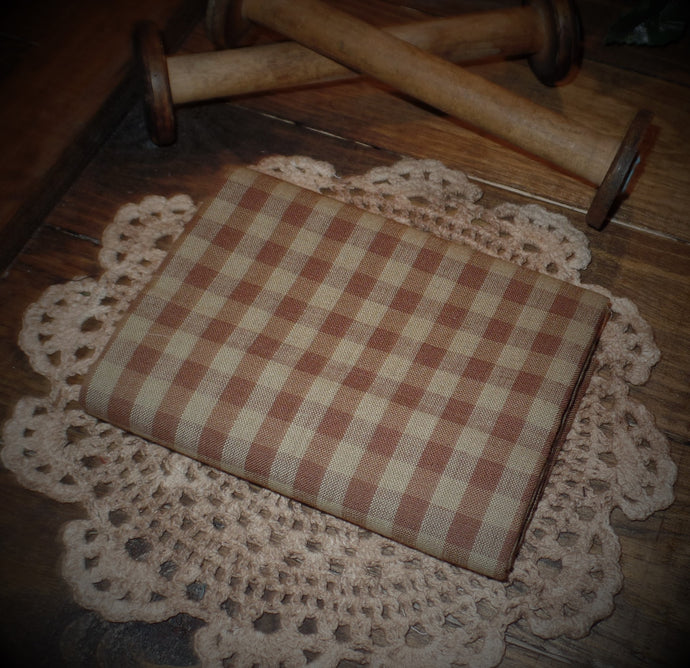 Brown Sugar Check Homespun Fabric~