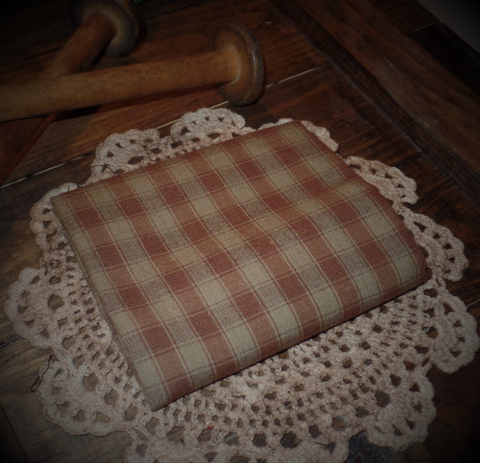 Brown Sugar Checker Homespun Fabric~