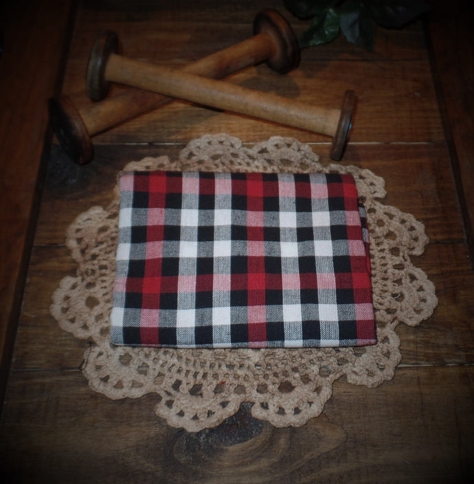 Farmhouse Christmas Red Check Homespun Fabric~